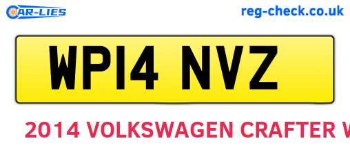 WP14NVZ are the vehicle registration plates.