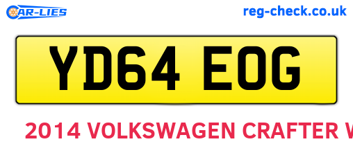 YD64EOG are the vehicle registration plates.