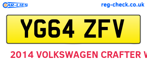 YG64ZFV are the vehicle registration plates.