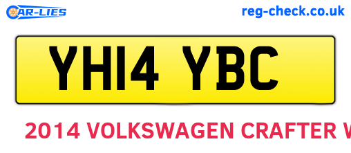 YH14YBC are the vehicle registration plates.