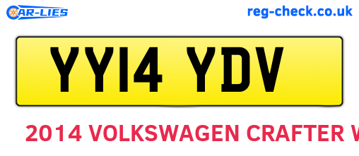 YY14YDV are the vehicle registration plates.