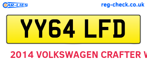 YY64LFD are the vehicle registration plates.