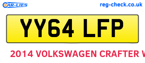YY64LFP are the vehicle registration plates.