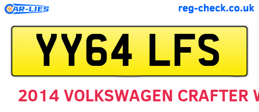 YY64LFS are the vehicle registration plates.