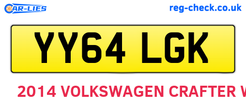 YY64LGK are the vehicle registration plates.