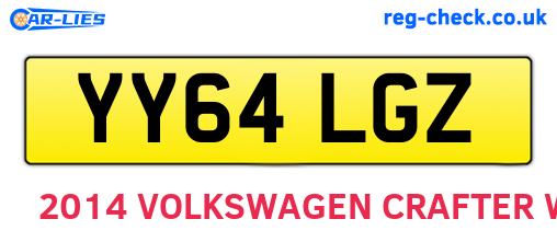 YY64LGZ are the vehicle registration plates.