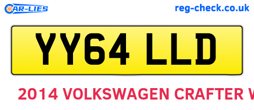 YY64LLD are the vehicle registration plates.