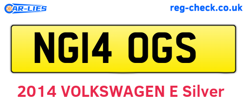 NG14OGS are the vehicle registration plates.