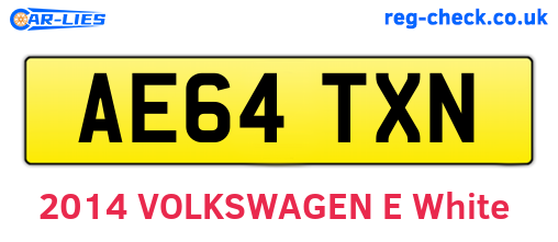 AE64TXN are the vehicle registration plates.