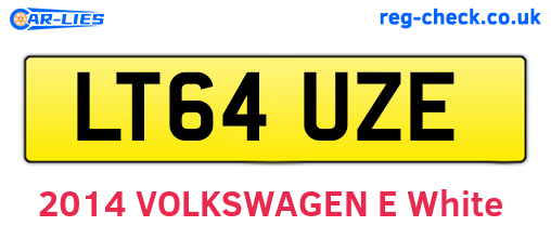LT64UZE are the vehicle registration plates.