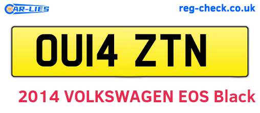 OU14ZTN are the vehicle registration plates.