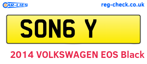 SON6Y are the vehicle registration plates.