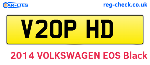V20PHD are the vehicle registration plates.