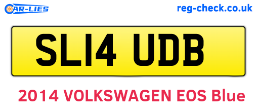 SL14UDB are the vehicle registration plates.