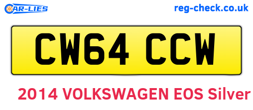 CW64CCW are the vehicle registration plates.