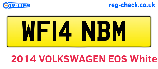 WF14NBM are the vehicle registration plates.