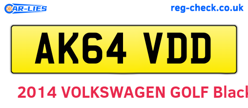 AK64VDD are the vehicle registration plates.