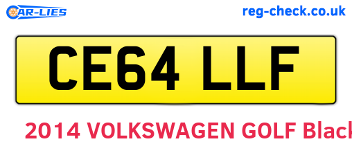 CE64LLF are the vehicle registration plates.