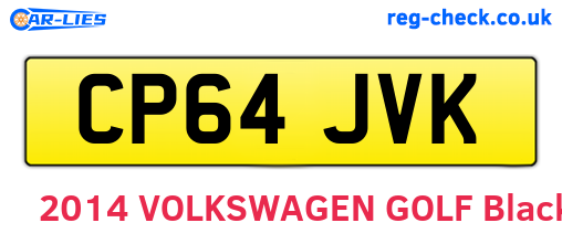 CP64JVK are the vehicle registration plates.