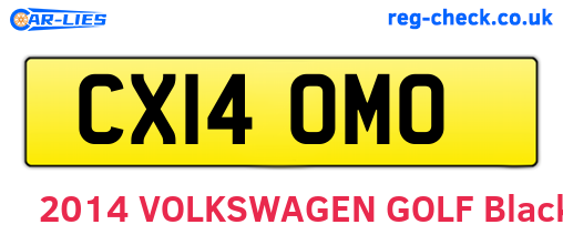 CX14OMO are the vehicle registration plates.