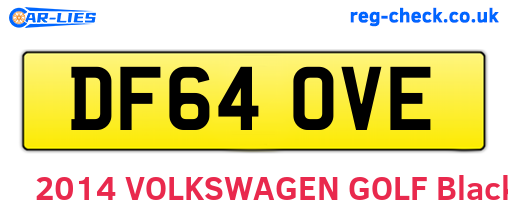 DF64OVE are the vehicle registration plates.
