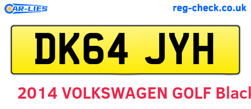 DK64JYH are the vehicle registration plates.