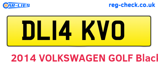 DL14KVO are the vehicle registration plates.