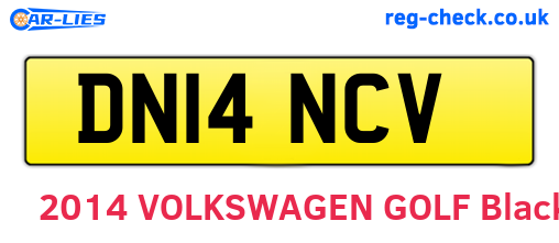 DN14NCV are the vehicle registration plates.