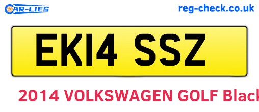 EK14SSZ are the vehicle registration plates.