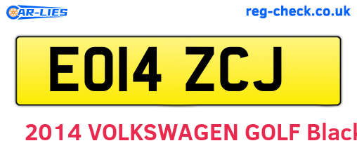 EO14ZCJ are the vehicle registration plates.