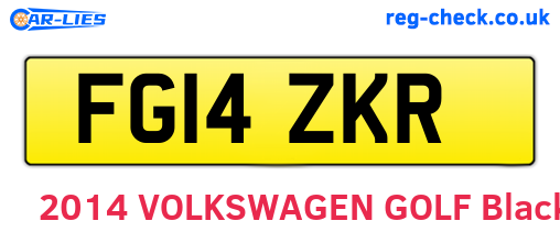 FG14ZKR are the vehicle registration plates.