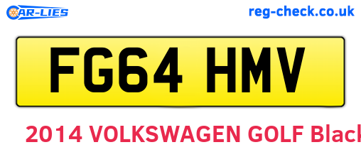 FG64HMV are the vehicle registration plates.