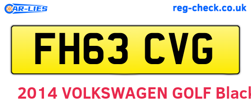 FH63CVG are the vehicle registration plates.