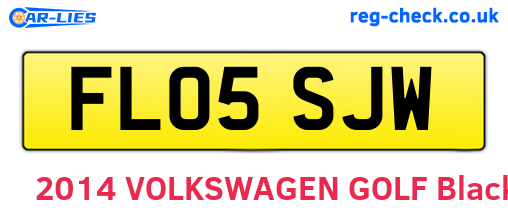 FL05SJW are the vehicle registration plates.