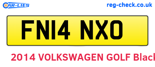 FN14NXO are the vehicle registration plates.