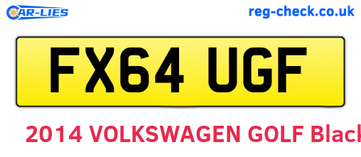FX64UGF are the vehicle registration plates.