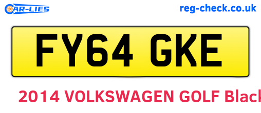 FY64GKE are the vehicle registration plates.