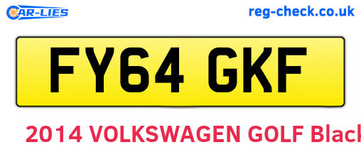 FY64GKF are the vehicle registration plates.
