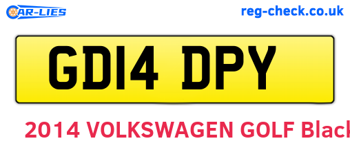 GD14DPY are the vehicle registration plates.