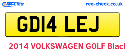 GD14LEJ are the vehicle registration plates.
