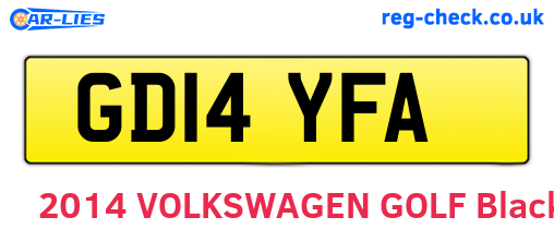 GD14YFA are the vehicle registration plates.