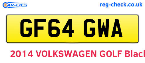 GF64GWA are the vehicle registration plates.
