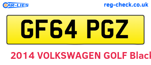 GF64PGZ are the vehicle registration plates.