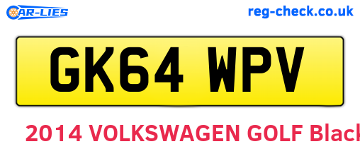 GK64WPV are the vehicle registration plates.