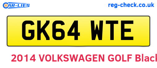 GK64WTE are the vehicle registration plates.