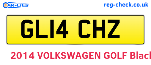 GL14CHZ are the vehicle registration plates.