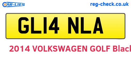 GL14NLA are the vehicle registration plates.