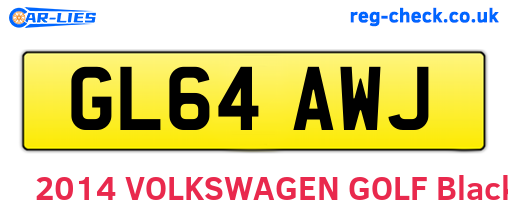 GL64AWJ are the vehicle registration plates.