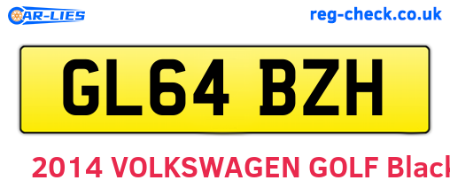 GL64BZH are the vehicle registration plates.
