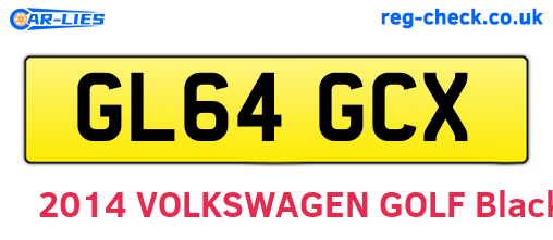 GL64GCX are the vehicle registration plates.